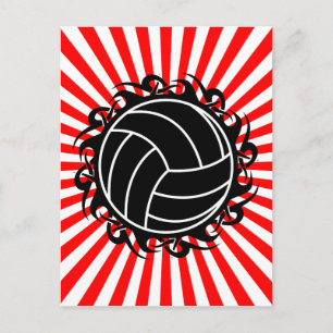 tribal volleyball postcard