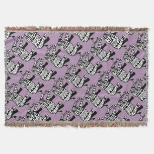 Tribal Walking Elephant Custom Throw Blanket