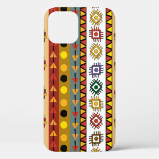 Tribal wallpaper, artistic ethnic design. iPhone 12 case