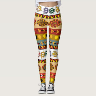 Tribal wallpaper, artistic ethnic design. leggings