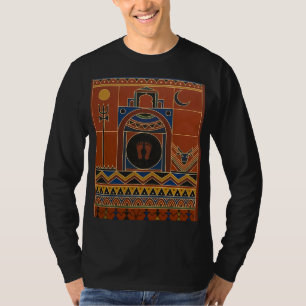 Tribal Warli Art Ujjain Mahakal Temple - Ethnic In T-Shirt