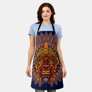 Tribal Warrior King Ritual Mask Apron