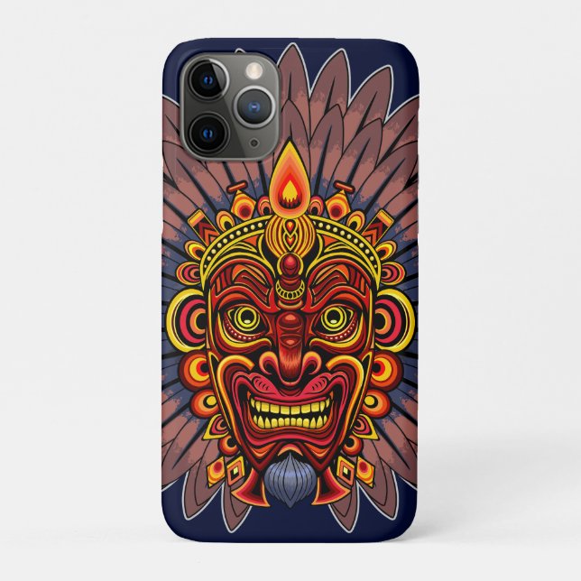 Tribal Warrior King Ritual Mask Case-Mate iPhone Case (Back)