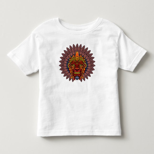 Tribal Warrior King Ritual Mask Toddler T-Shirt (Front)
