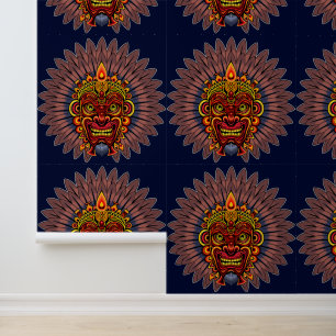 Tribal Warrior King Ritual Mask Wallpaper