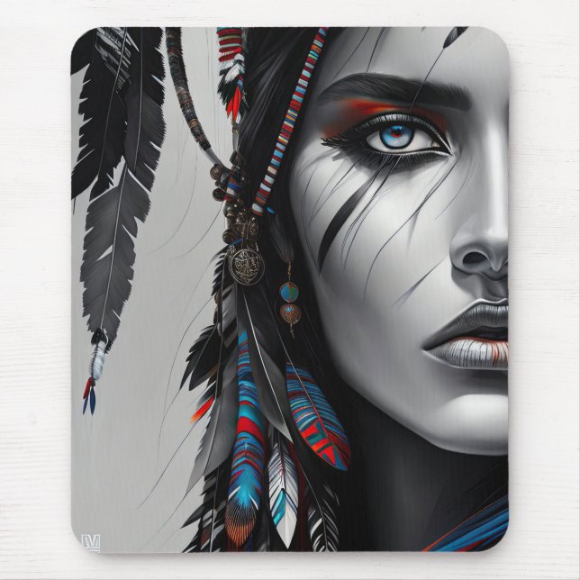 Tribal Warrior Mouse Mat (Front)
