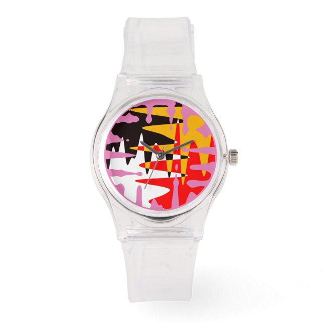Tribal Watch Modern 4 Nations Art Wrist Watch (Front)