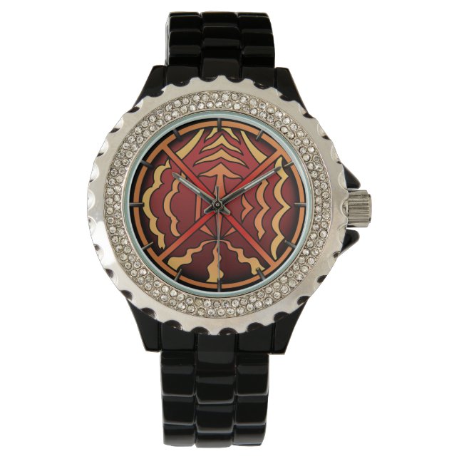 Tribal Watch Spiritual Native Art Wrist Watch (Front)