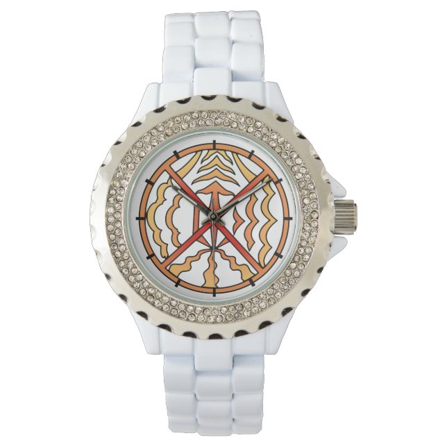 Tribal Watch Spiritual Native Art Wrist Watch (Front)