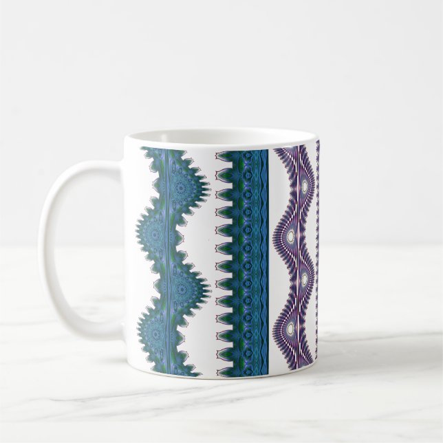 Tribal Wave Pattern Coffee Mug  (Left)