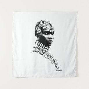 Tribal Wedding Bride  Tapestry