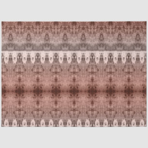 Tribal Western Light Brown Pattern Bull Cow Skull Tissue Paper