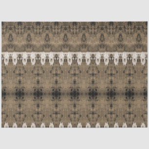 Tribal Western Pattern Sepia Bull Cow Skull Tissue Paper