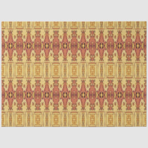 Tribal Western Yellow Rust Pattern Bull Skull Tissue Paper