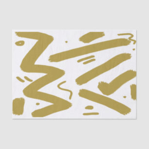 Tribal White and Gold Tissue Paper
