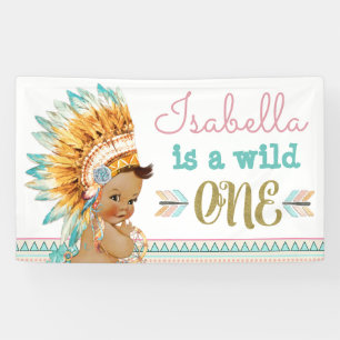 Tribal Wild One Birthday Banner 1st Birthday