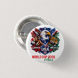 Tribal Wildlife Harmony world cup 2026 3 Cm Round Badge