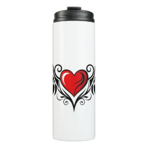 Tribal Winged Heart Thermal Tumbler