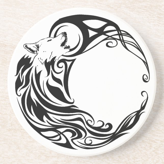 Tribal Wolf Coaster (Front)