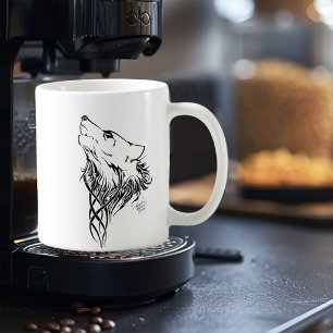 Tribal Wolf Coffee Mug