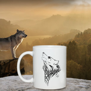 Tribal Wolf Coffee Mug