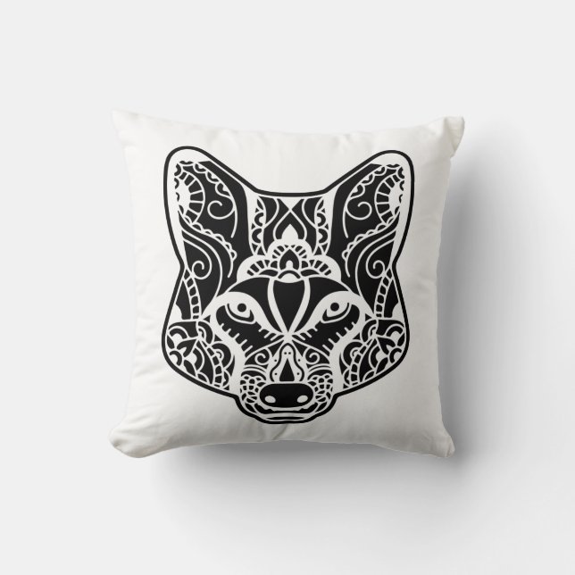 Tribal WOLF  Cushion (Front)