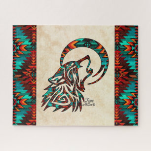 Tribal Wolf Jigsaw Puzzle