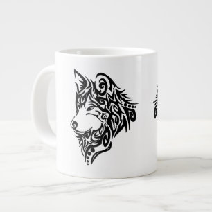 Tribal Wolf Large Coffee Mug