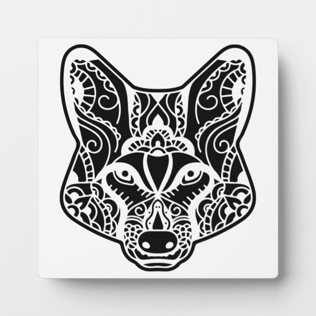 Tribal WOLF  Plaque (Front)