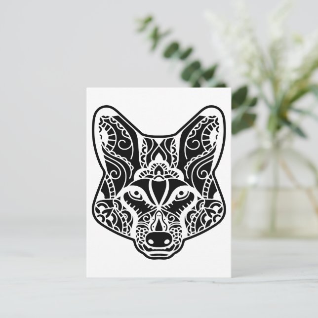 Tribal WOLF  Postcard (Standing Front)