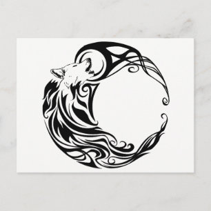 Tribal Wolf Postcard