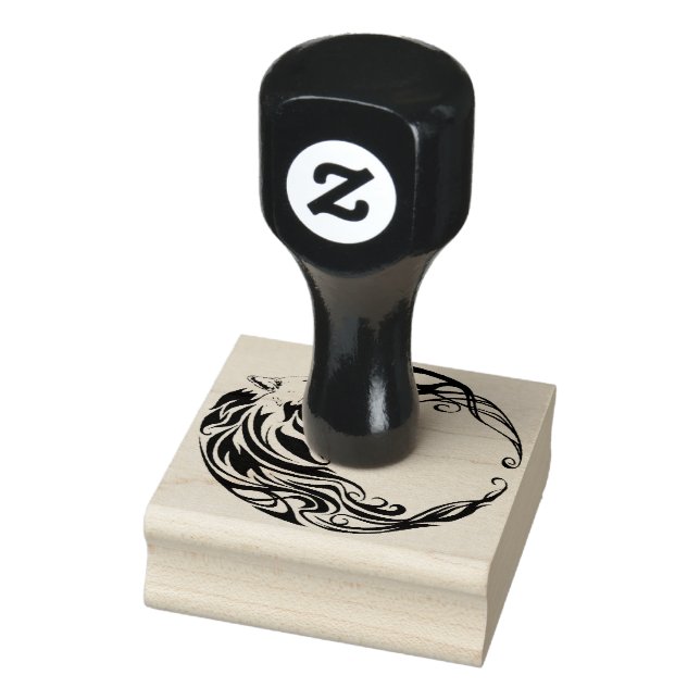 Tribal Wolf Rubber Stamp (Stamp)