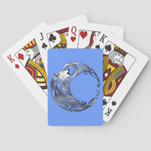 Tribal Wolf - Shaded Playing Cards