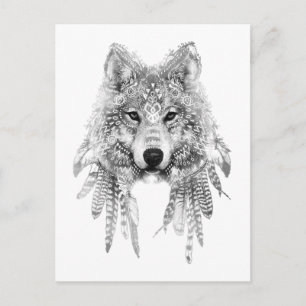 Tribal Wolf Spirit Postcard
