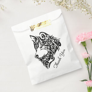Tribal Wolf Thank You Favour Bags