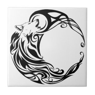 Tribal Wolf Tile