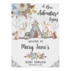 Tribal Woodland Animals Baby Boy Shower Welcome