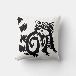 Tribal Woodland Racoon Design Cushion