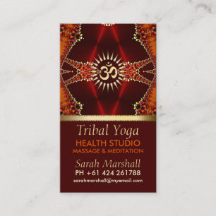 Tribal Yoga Eastern New Age Business Card