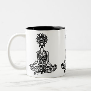 Tribal Yoga Goddess Mug – Ethnic Meditation Coffee