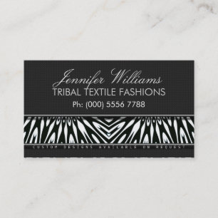 Tribal Zebra Pattern Modern Business Cards
