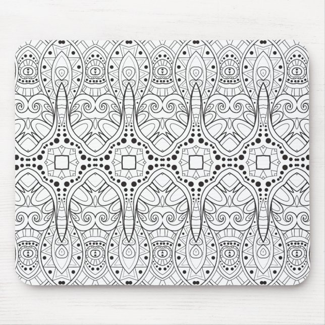 Tribal Zendoodle Design Mouse Mat (Front)