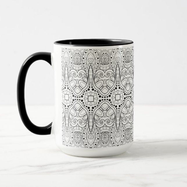 Tribal Zendoodle Design Mug (Left)