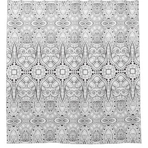 Tribal Zendoodle Design Shower Curtain
