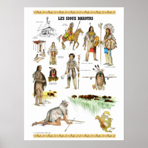 Tribe des sioux Dakota Poster