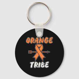 Tribe Leukaemia Awareness Ribbon Support Graphic Key Ring