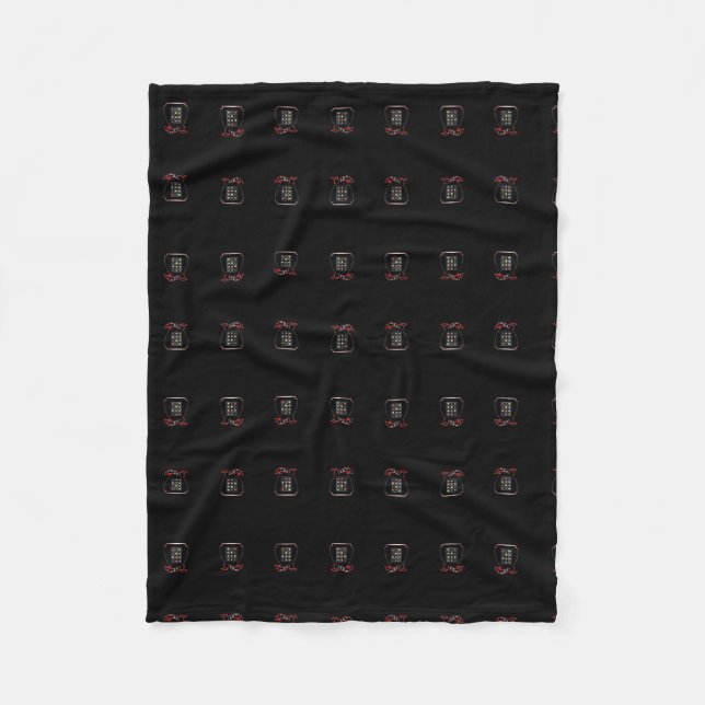 Tribe Levi Black Fleece Blanket, Small Blanket (Front)