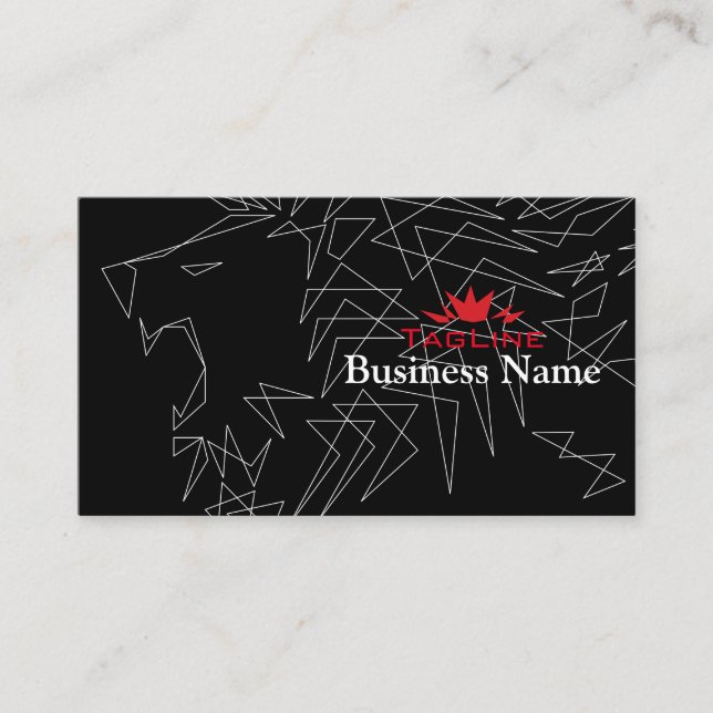 Tribe Roar Lion Outline RoyaL Crown Business Card (Front)