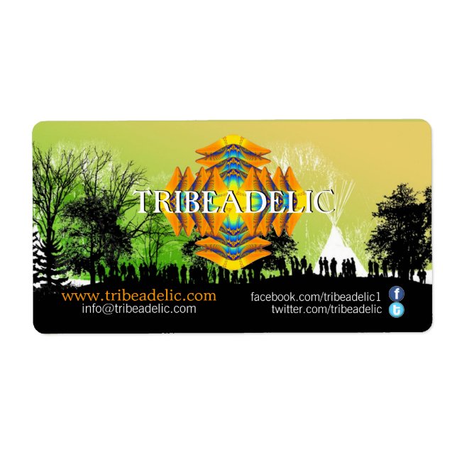 Tribeadelic Records Sticker Label (Front)