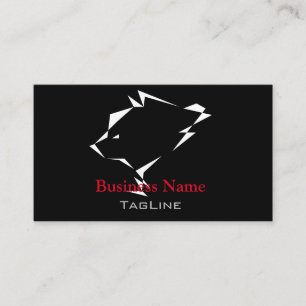 TribeBear Red on Black Business Card